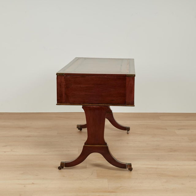 Antique English Leather Top Desk For Sale - Image 14 of 16