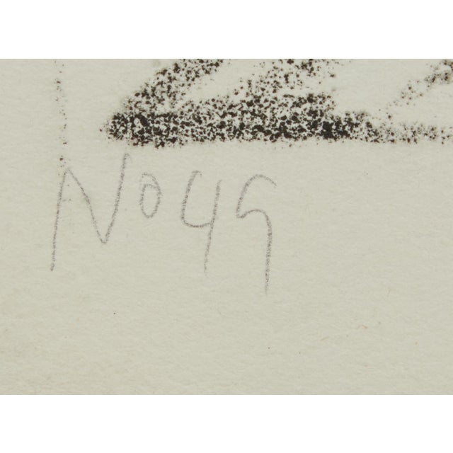 Abstract Mid Century Block Print #49 Revised Edition Unknown Artist 1958 on Watercolor Paper For Sale - Image 3 of 7