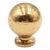 Reclaimed 0.875 In. Polished Brass Ball Cabinet Drawer Knob For Sale
