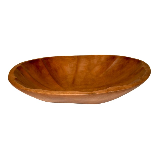 Hand Hewn Fruitwood Bowl, Circa 1900 For Sale