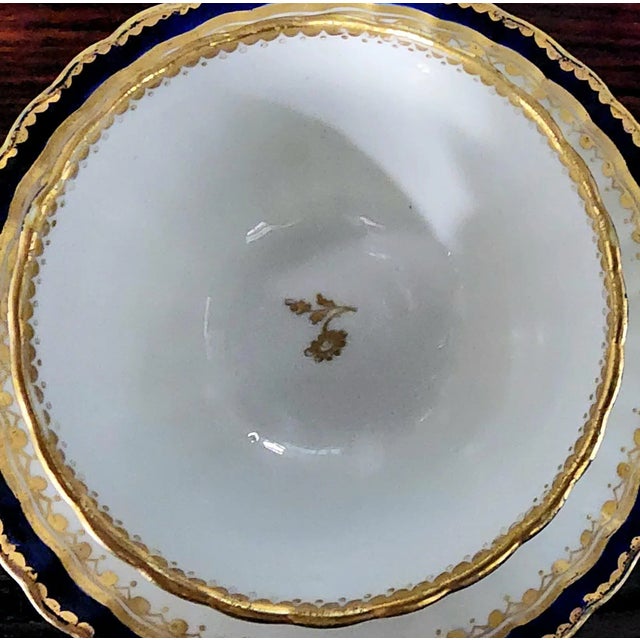 Antique 18th Century Fine English Derby Scallop Cup and Saucer Set For Sale In Los Angeles - Image 6 of 11