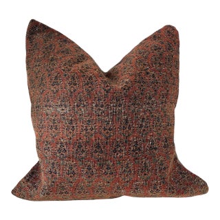 19th Fragment Herat Paisley Design Pillow Cover 22" by 22" For Sale