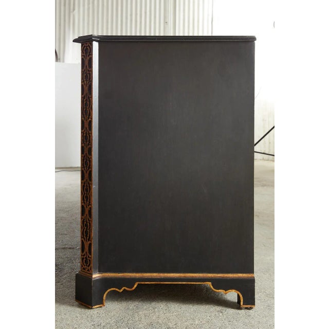 Nancy Corzine Chinoiserie Marble Top Sideboard Chests - a Pair For Sale In Sacramento - Image 6 of 13