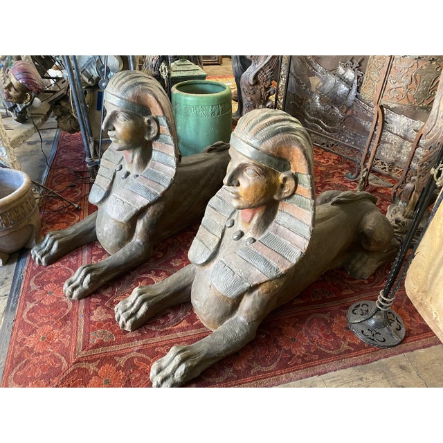 Egyptian Sphinx Statues From Grauman's Egyptian Theatre Set of 2