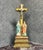 Antique Wood, Gilded Brass and Terracotta Crucifix,1800s For Sale - Image 3 of 11