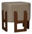 Art Deco Pouf in Wood and White Cream, 1990 For Sale