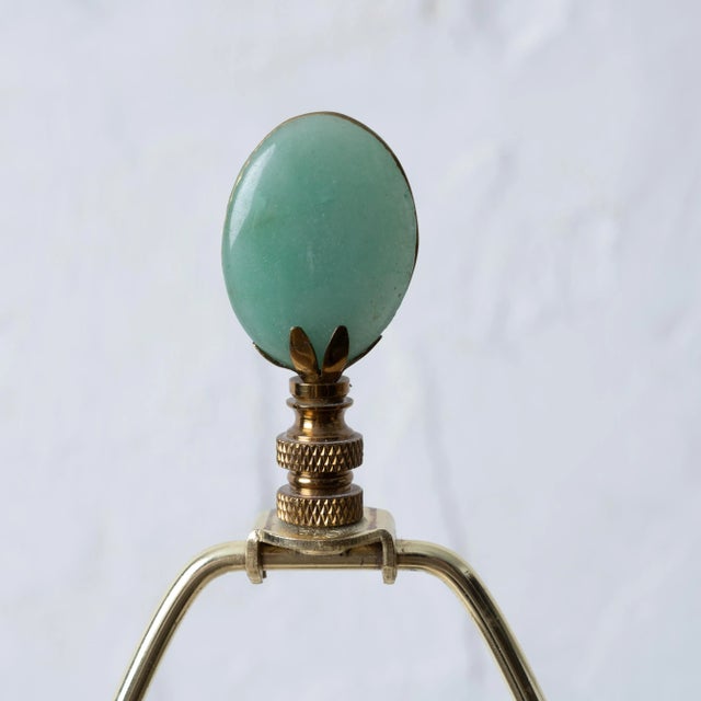 Chinoiserie Ceramic Green Bamboo Vase Lamp, Mid-20th Century For Sale - Image 4 of 7