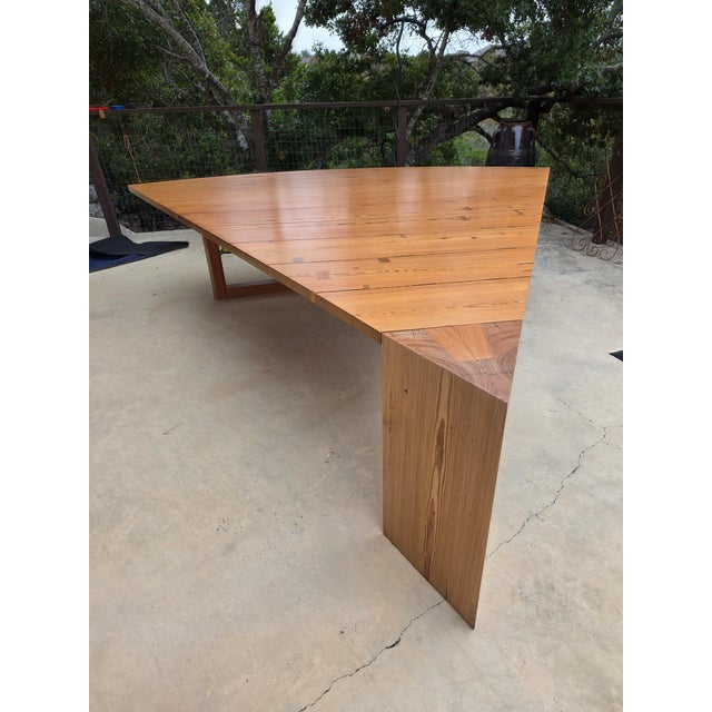 Amazing unique John O'brien and Harold J Wood collaboration conference table made from reclaimed long leaf pine. The...