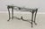 Queen Anne Wrought Iron & Glass Top Console Sofa Table For Sale - Image 3 of 16