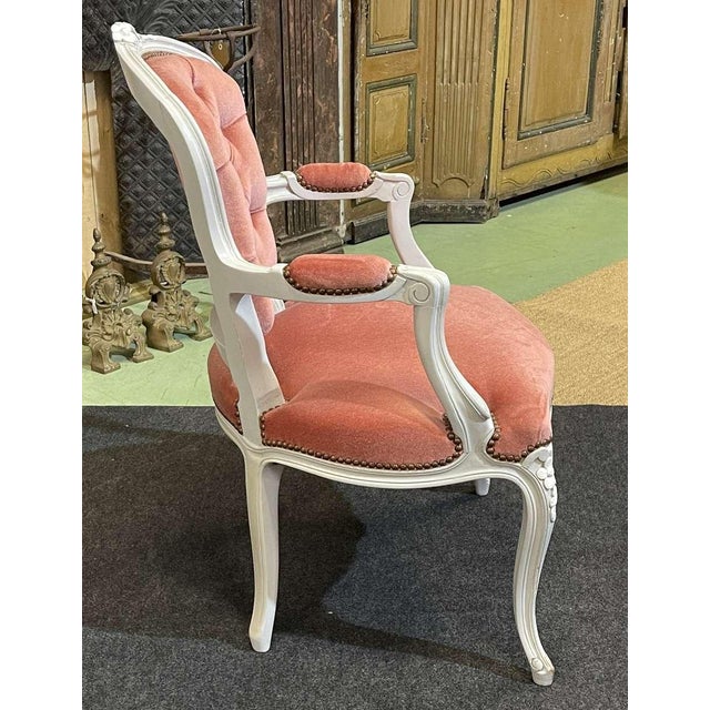 Louis XV Style Cabriolet Armchair, 1970s For Sale - Image 6 of 10