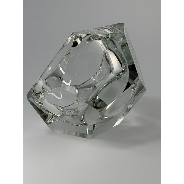 Murano Diamond Cut Sommerso Glass Ashtray, 1970s For Sale - Image 8 of 9