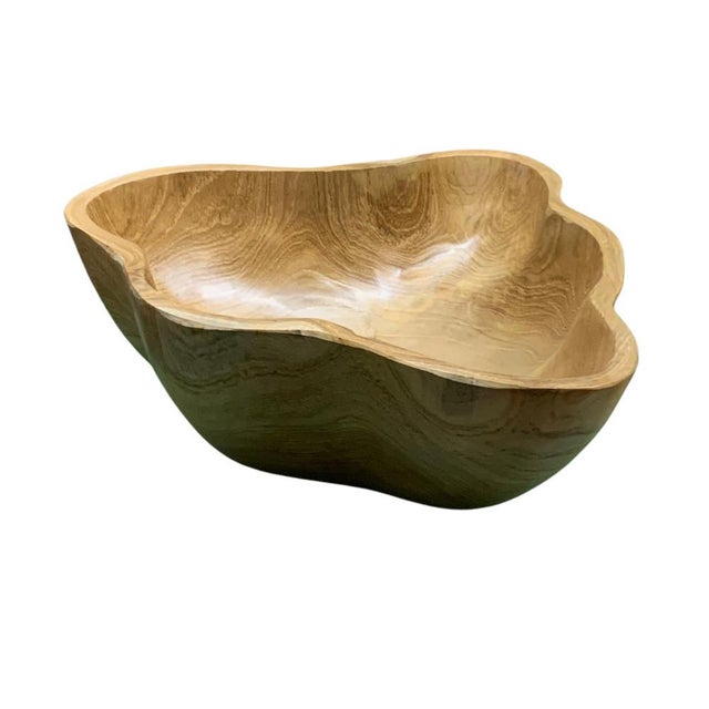 Medium Wooden Bowl For Sale - Image 4 of 5