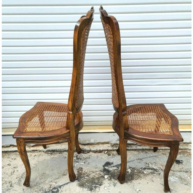 Antique French Provincial Cane Dining Chairs - Set of 6 For Sale - Image 4 of 13
