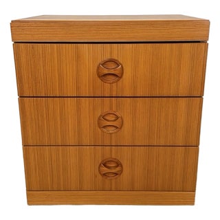 Danish Chest of Drawers with Teak Veneer, 1970s For Sale
