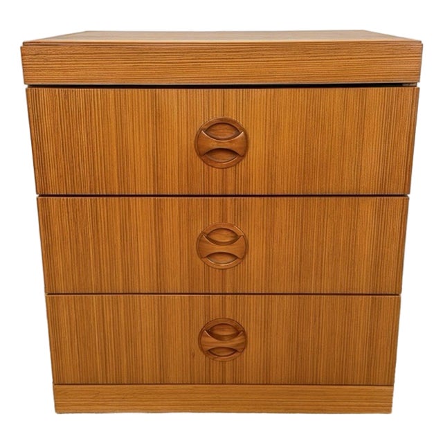 Danish Chest of Drawers with Teak Veneer, 1970s For Sale