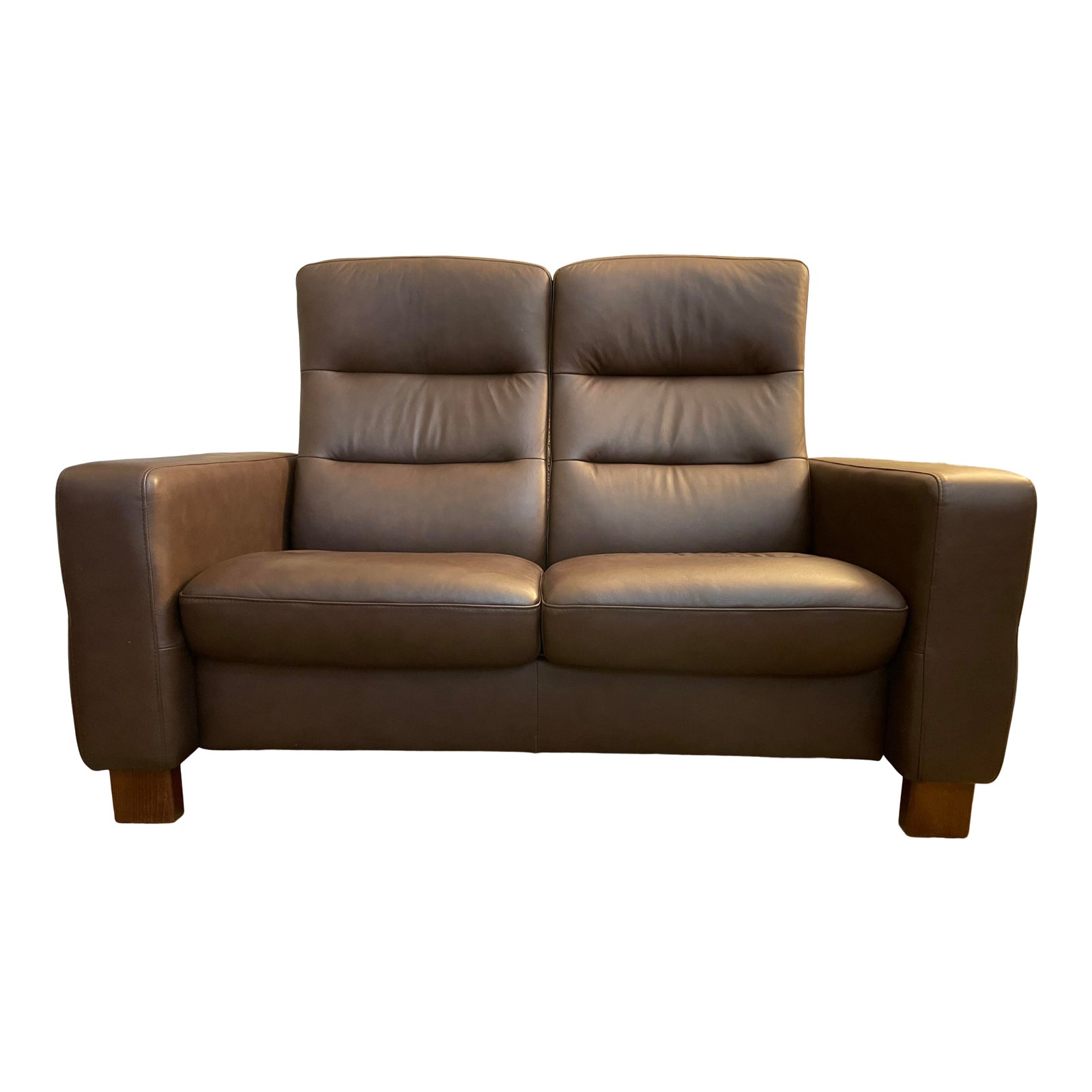 Ekornes Leather Stressless Loveseat Chairish