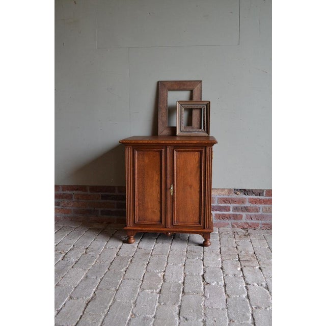 Wood Antique Oak Wooden Cabinet For Sale - Image 7 of 10