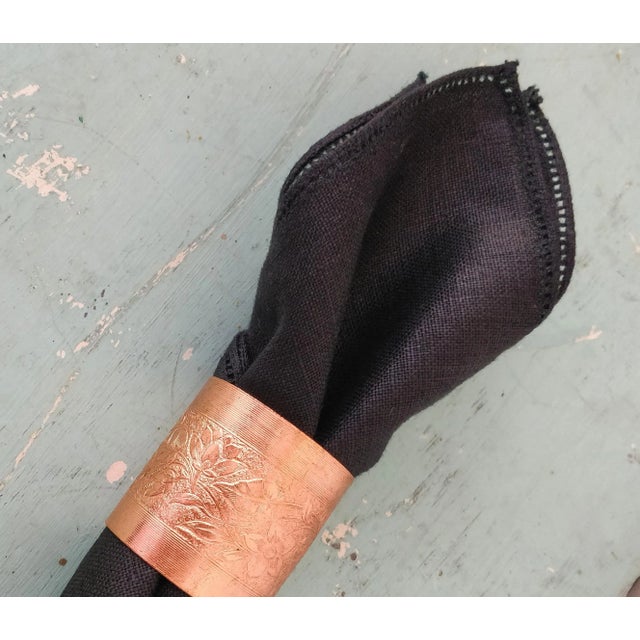 Vintage CopperCraft Nos Copper Napkin Rings Set of Four For Sale In Fayetteville, AR - Image 6 of 10