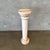 Add a touch of timeless elegance to your space with this exquisite vintage blush marble pedestal, crafted in Italy....