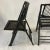 Vintage Chinoiserie Black Painted Bamboo & Wood Folding Chairs - A Pair For Sale - Image 4 of 11