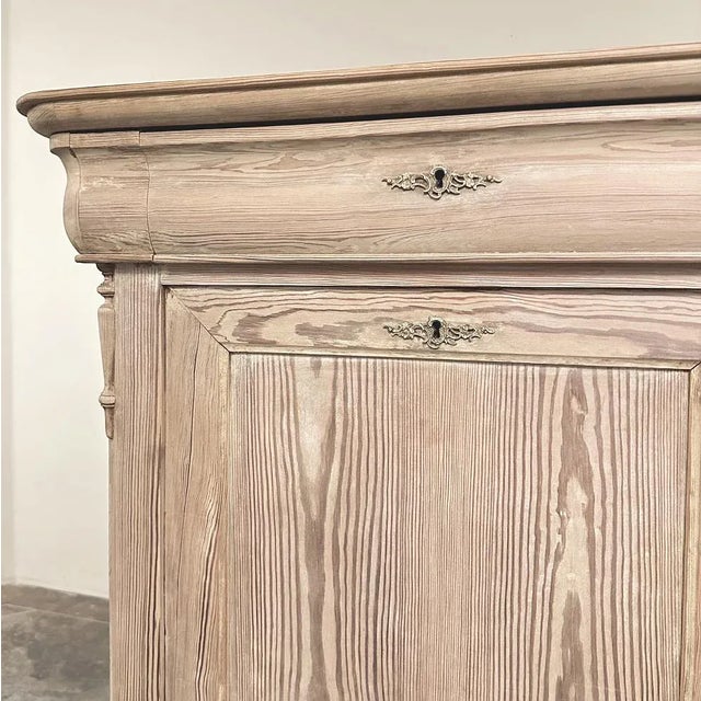19th Century French Louis Philippe Period Stripped Pine Secretary For Sale - Image 17 of 18