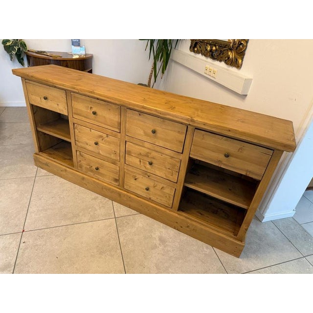 Antique Wood Apothecary Shop Cabinet For Sale - Image 4 of 12