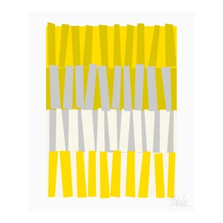 Color Rhythm in Yellow Fine Art Print 35" X 45" by Liz Roache For Sale