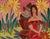 Original mid century oil painting in vibrant colours by the Danish artist Erik Larsen (1902 - 1975).
