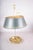 1950s Brass Bouillotte Candle Lamp with Green Tole Shade and Paw Feet, 1950s For Sale - Image 5 of 11