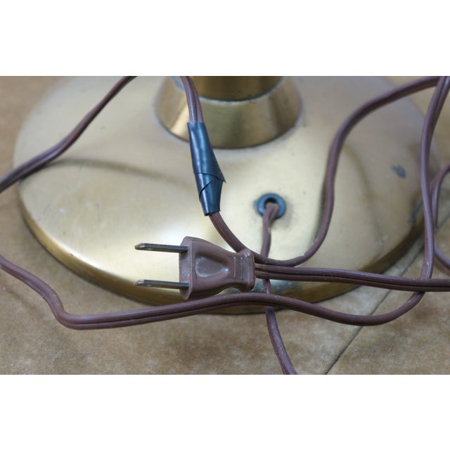 Metal Mid 20th Century Mid Century Modern National Lighting Brushed Brass Mushroom Ufo Lamp 21" For Sale - Image 7 of 13