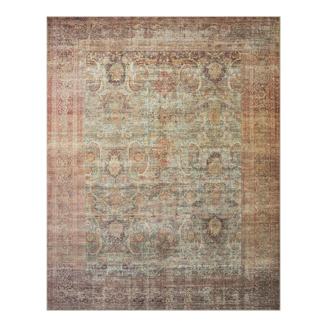 Amber Lewis x Loloi Georgie Jade / Sunset 5'-0" x 7'-6" Area Rug For Sale