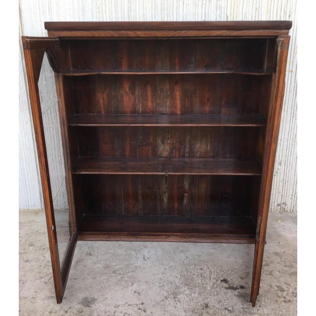 French Provincial Plantation Style Walnut Vitrine, Bookcase, 19th Century For Sale - Image 18 of 18