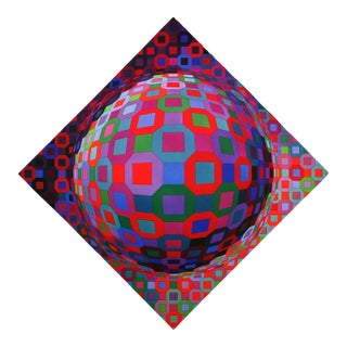 Victor Vasarely, Planetary, Offset Lithograph For Sale