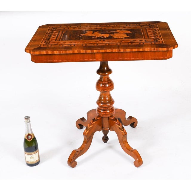 Antique Italian Marquetry and Parquetry Occasional Table from Sorrento, 1800s For Sale - Image 13 of 14
