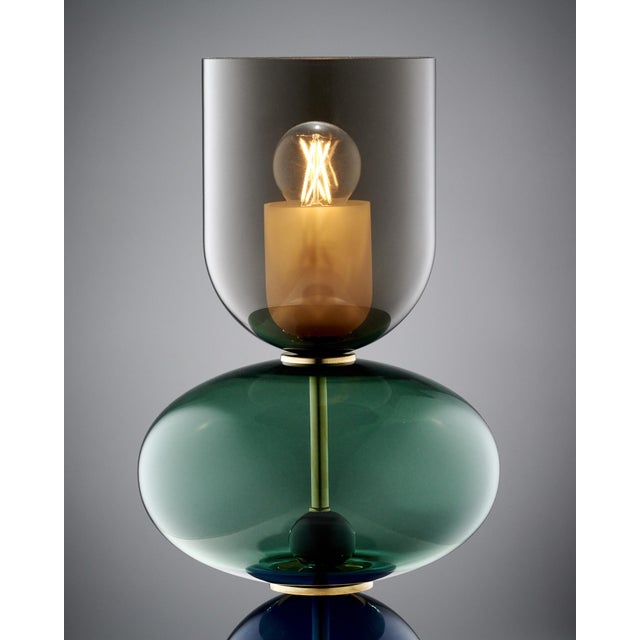 Murano Glass Ettore Sottsass Style Urn Lamps For Sale - Image 4 of 9