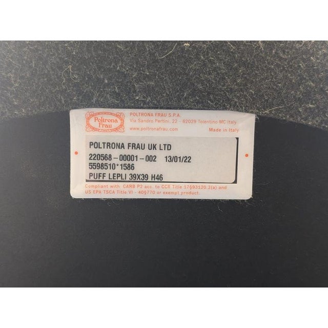 Gray Lepli Ottomans from Poltrona Frau, Set of 2 For Sale - Image 8 of 13