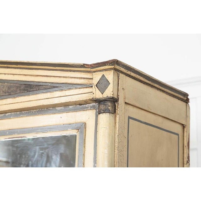 Antique French Empire Painted Oak Armoire, 1880 For Sale - Image 12 of 16