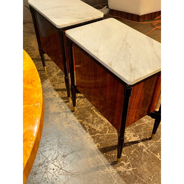 Pair of Italian Art Deco Style Palisander Side Tables For Sale - Image 12 of 12