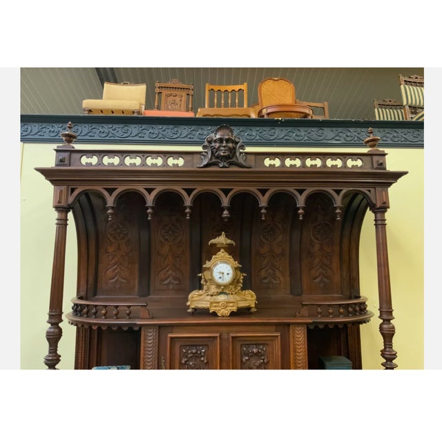 Neo-Renaissance Column Buffet, 1880 For Sale - Image 9 of 12