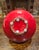MCM Keramik Red Fat Lava Vase With Handle For Sale - Image 9 of 11