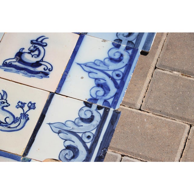 Antique 19th Century Animals Tile Mural Panel, Portuguese For Sale - Image 11 of 17