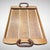 Mid-Century Modern Stitched Leather and Wood Service Tray from Jacques Adnet, 1950s For Sale - Image 3 of 7