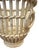 Vintage English Creamware Ivory Woven / Open Weave Reticulated Basket / Basketweave Ring Handled Jardiniere / Cache Pot / Cachepot / Planter For Sale - Image 9 of 11