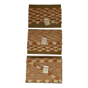 Vintage Brunschwig & Fils Orange and White Loop Fringe Trim- 39 Yards