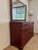 1930s Vintage Cherry Wood 9 Drawer Dresser With Mirror For Sale - Image 5 of 6