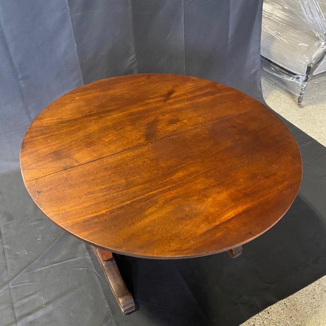 Round Cherry French Vigneron Tilt Top Wine Tasting Table For Sale - Image 9 of 9