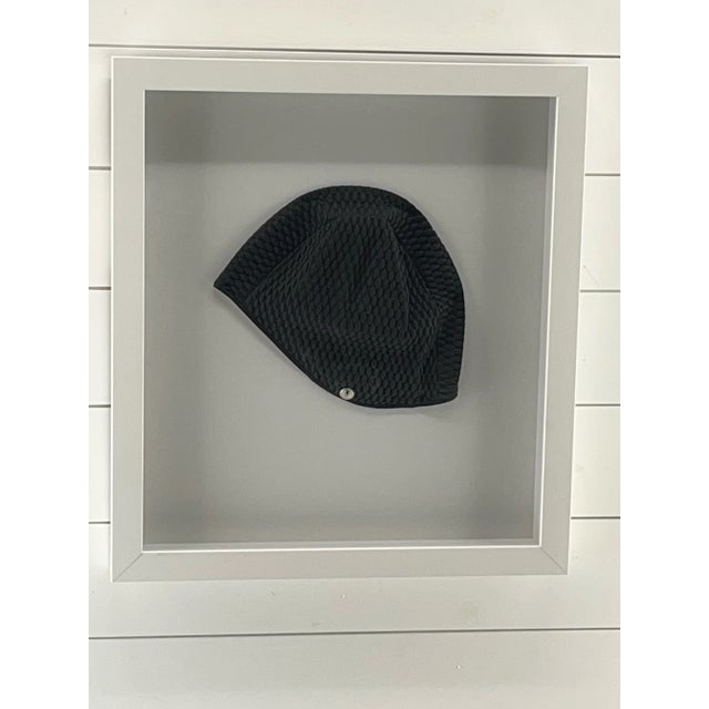 Framed vintage Black Swim Cap. Framed in our premium all wood shadow box frame with acrylic