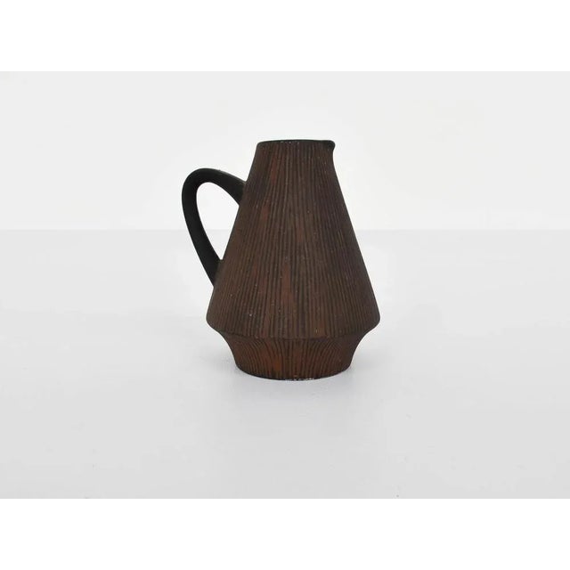 Mid-Century Modern Small Ribbed Ceramic Jug, 1958 For Sale - Image 3 of 3