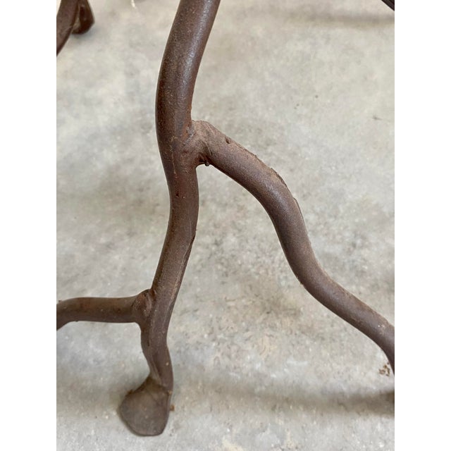 Tree-Like Welded Iron Floor Lamp With Woven Wood Shade For Sale - Image 16 of 17