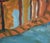 Textile Belgian Barn by the River - Expressionist Landscape Original Oil on Canvas by Gloria Takla For Sale - Image 7 of 11